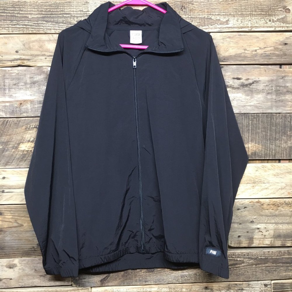 Victoria's Secret PINK Jacket Hidden Collar Hood Size S/M